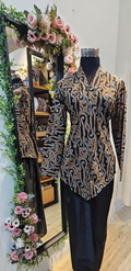 Top Kebaya Batik Singapore · Top Kamila + Satin Wrap Skirt · Mozaic SG