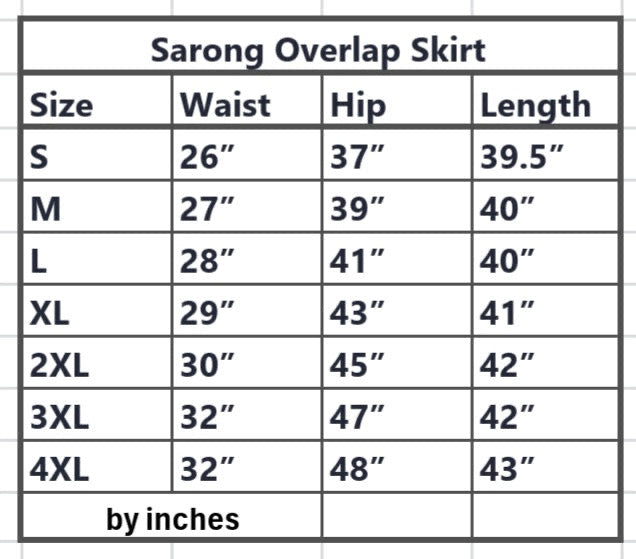 Overlap Sarong Skirt Cotton