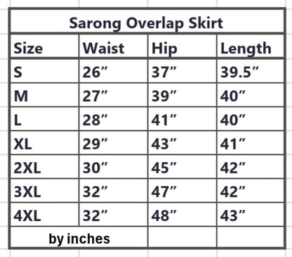 Cotton Overlap Sarong Skirt