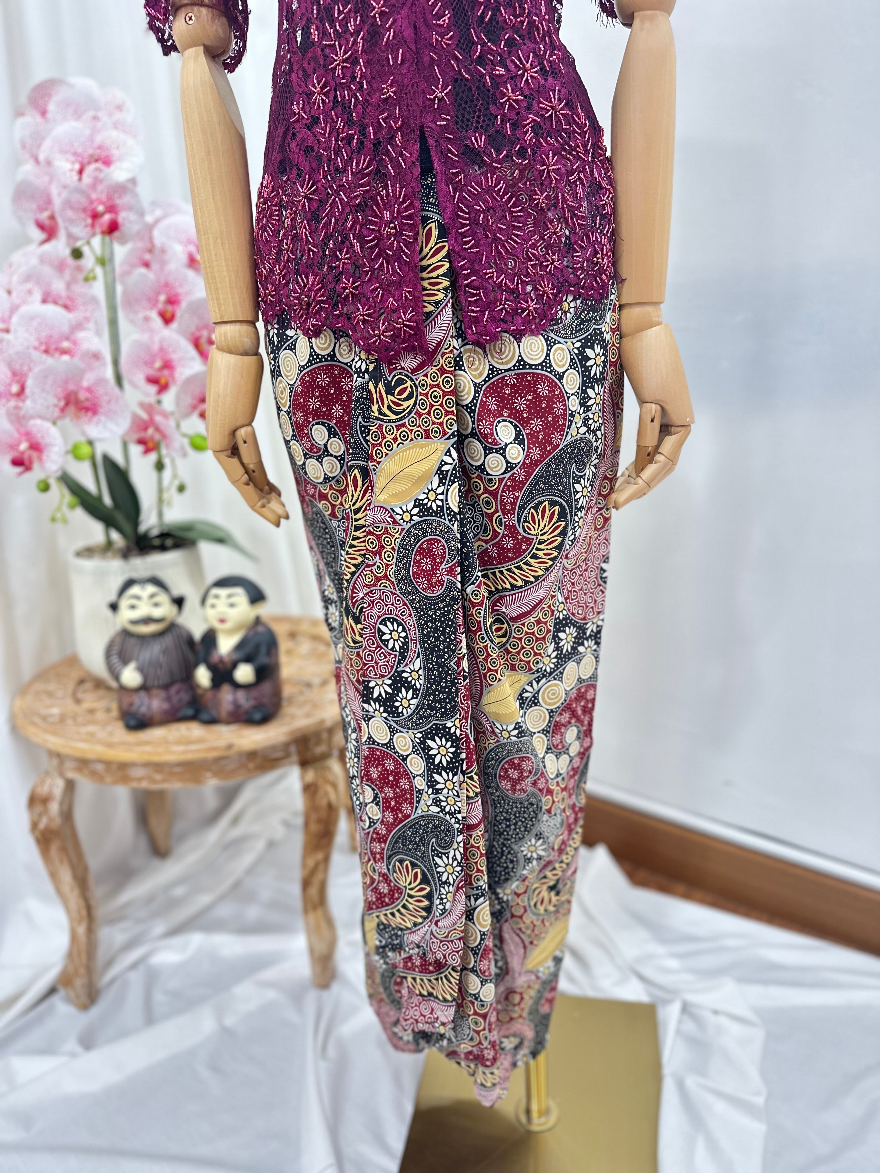 Drapery batik Skirt [Instant Wrap Skirt]