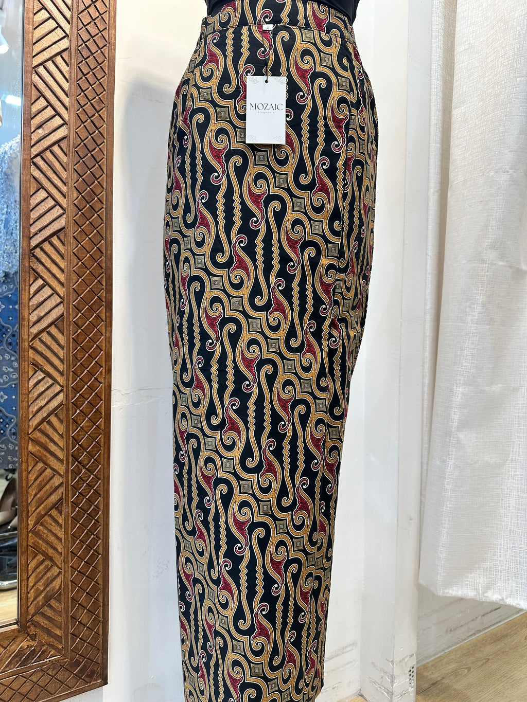 Overlap Sarong Skirt Cotton
