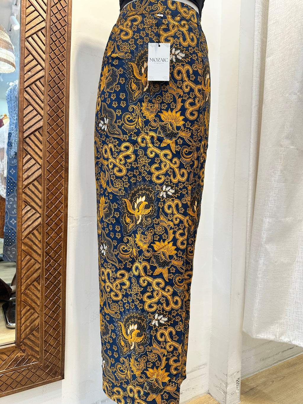 Overlap Sarong Skirt Cotton