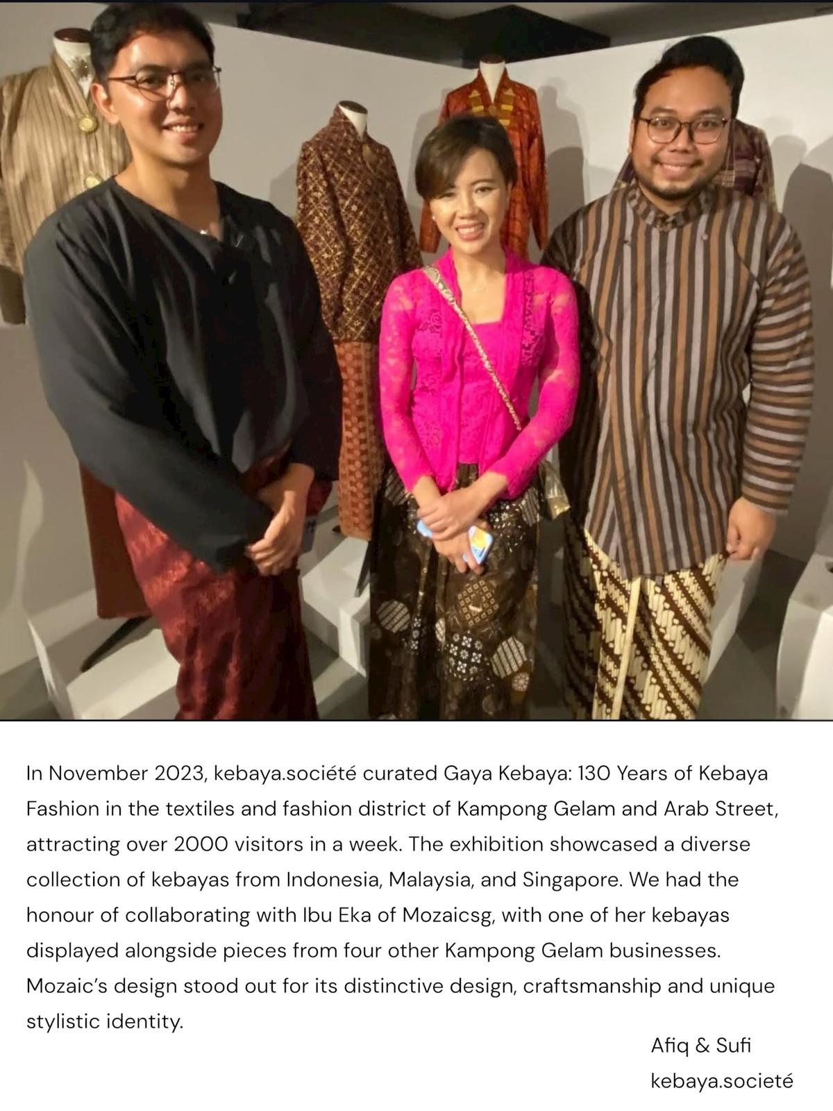 Mozaic community portrait with a written story from kebaya.societe