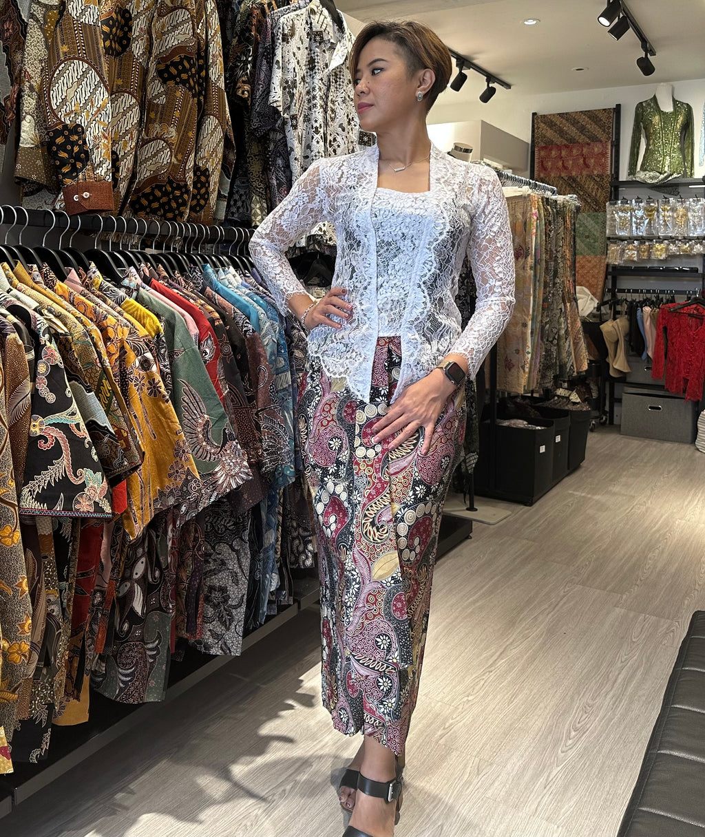 Drapery batik Skirt [Instant Wrap Skirt]