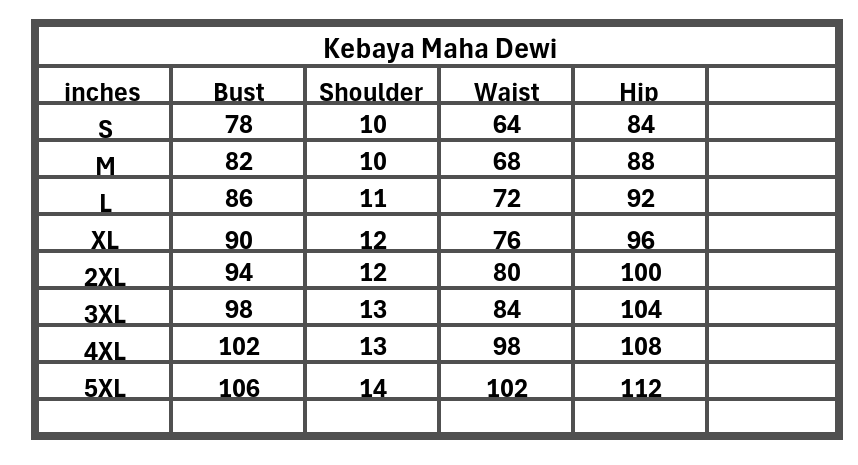 Kebaya Maha Dewi